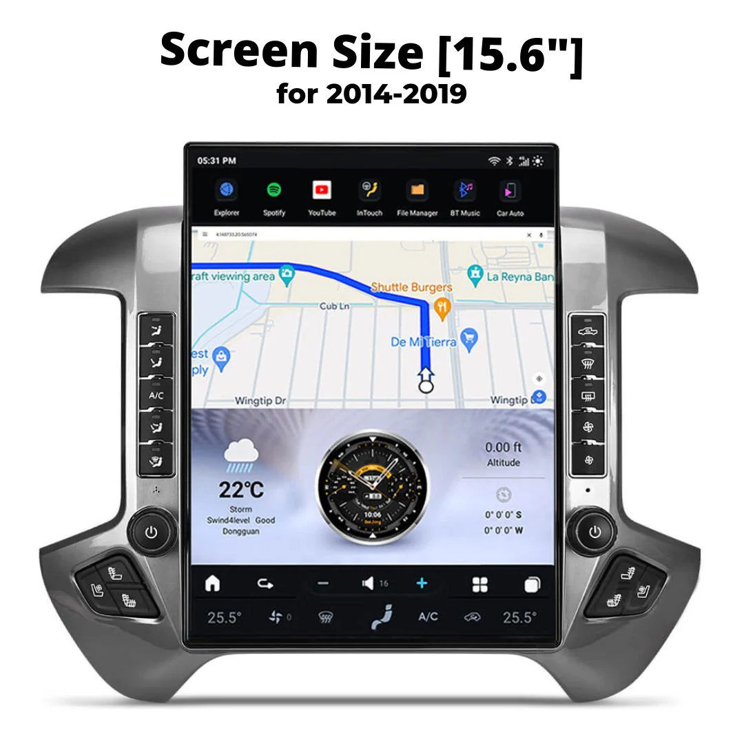 Chevrolet Silverado Tesla Screen 2007-2025 - Image 12